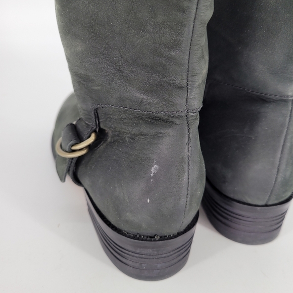 Cole Haan nike air technology brass buckle distressed black leather boot 10 - Picture 14 of 14